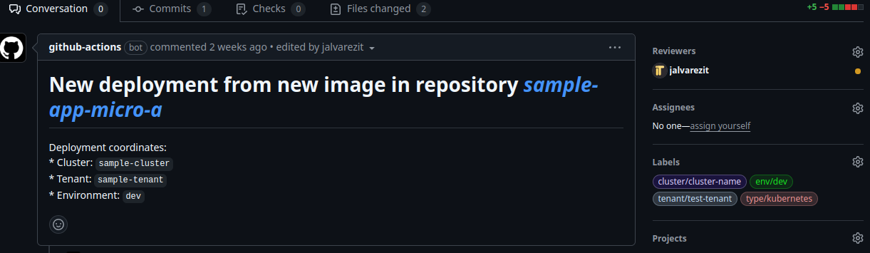 Image update PR example